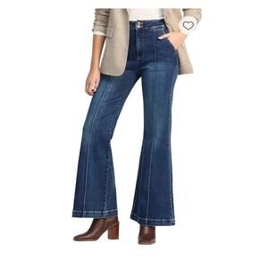 Vigoss Melinda Double Button Trouser Flare Jean - Size 31